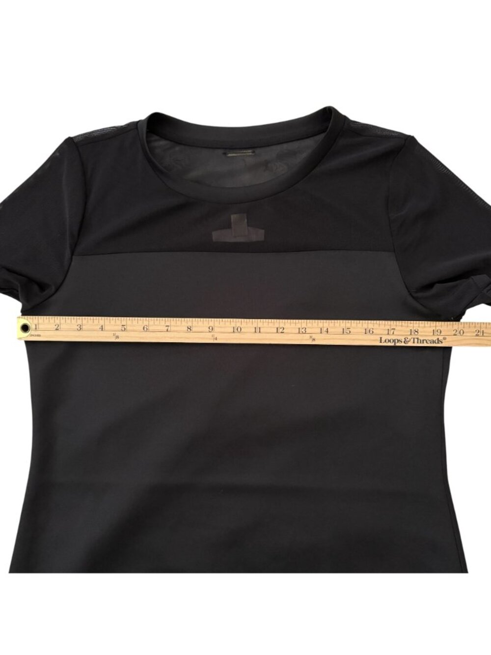 NWT Michael Kors Black Shift Dress With Sheer Yoke Panel Stretch Size Large - Picture 8 of 12